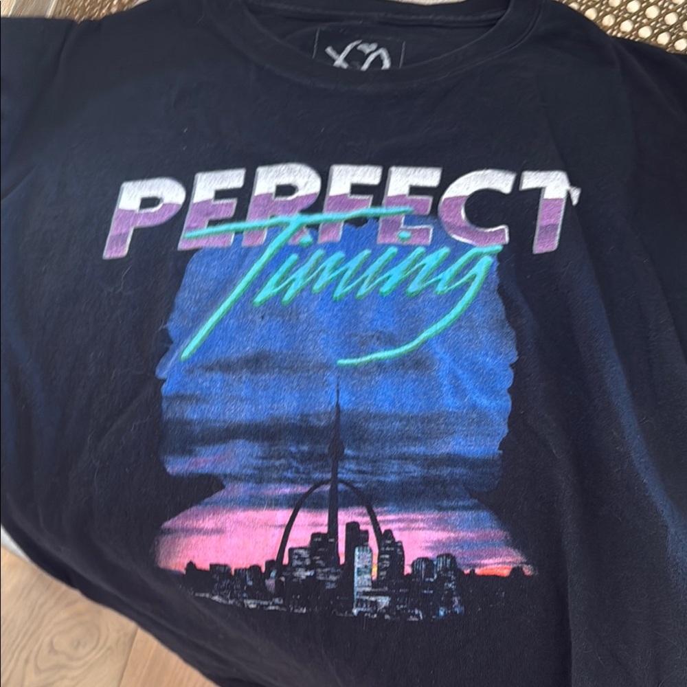 Retro Black and Purple Short Sleeve Tees with Neon Graphics